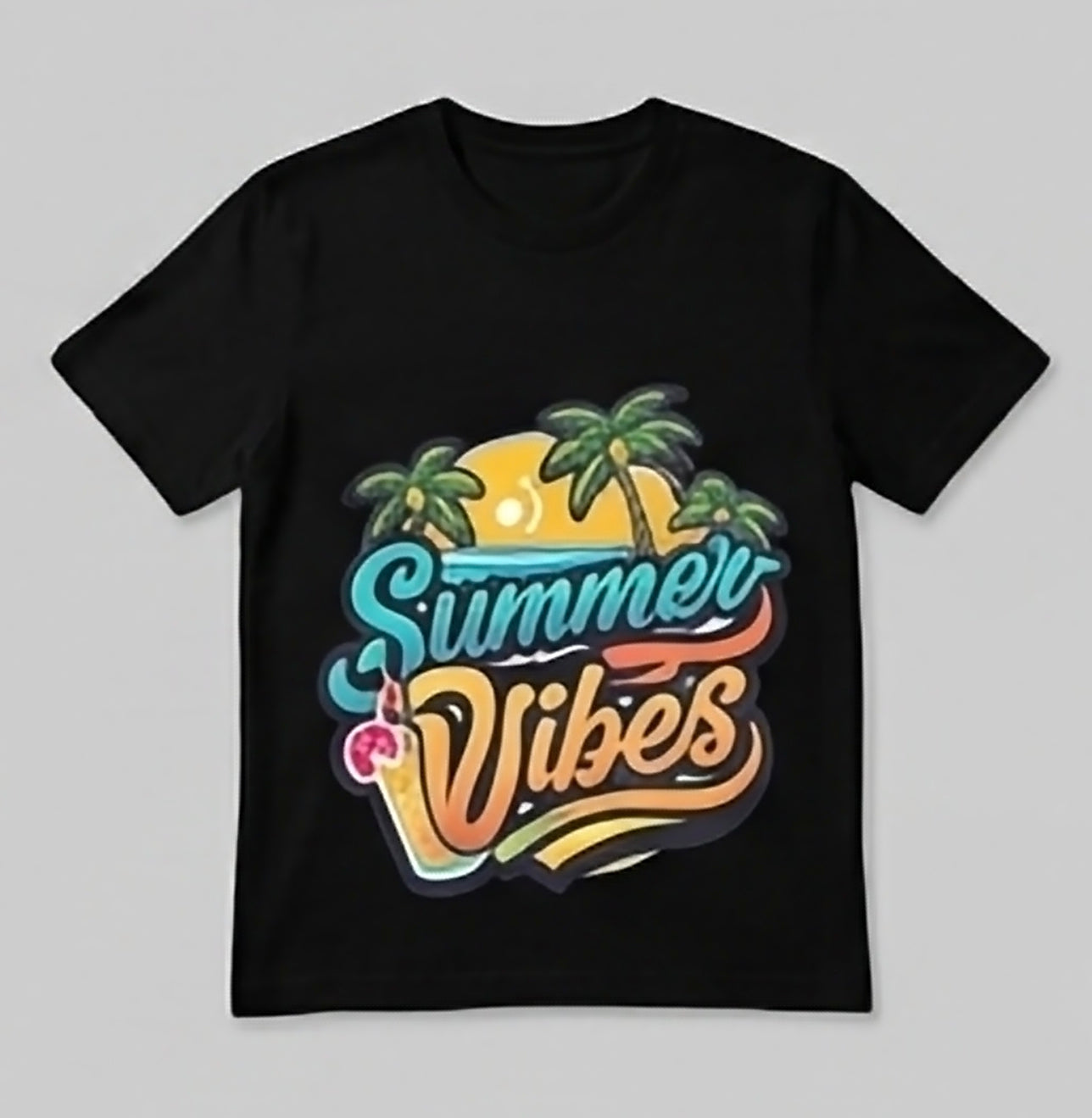 Custom DTF Print – Your Design on a Black Shirt