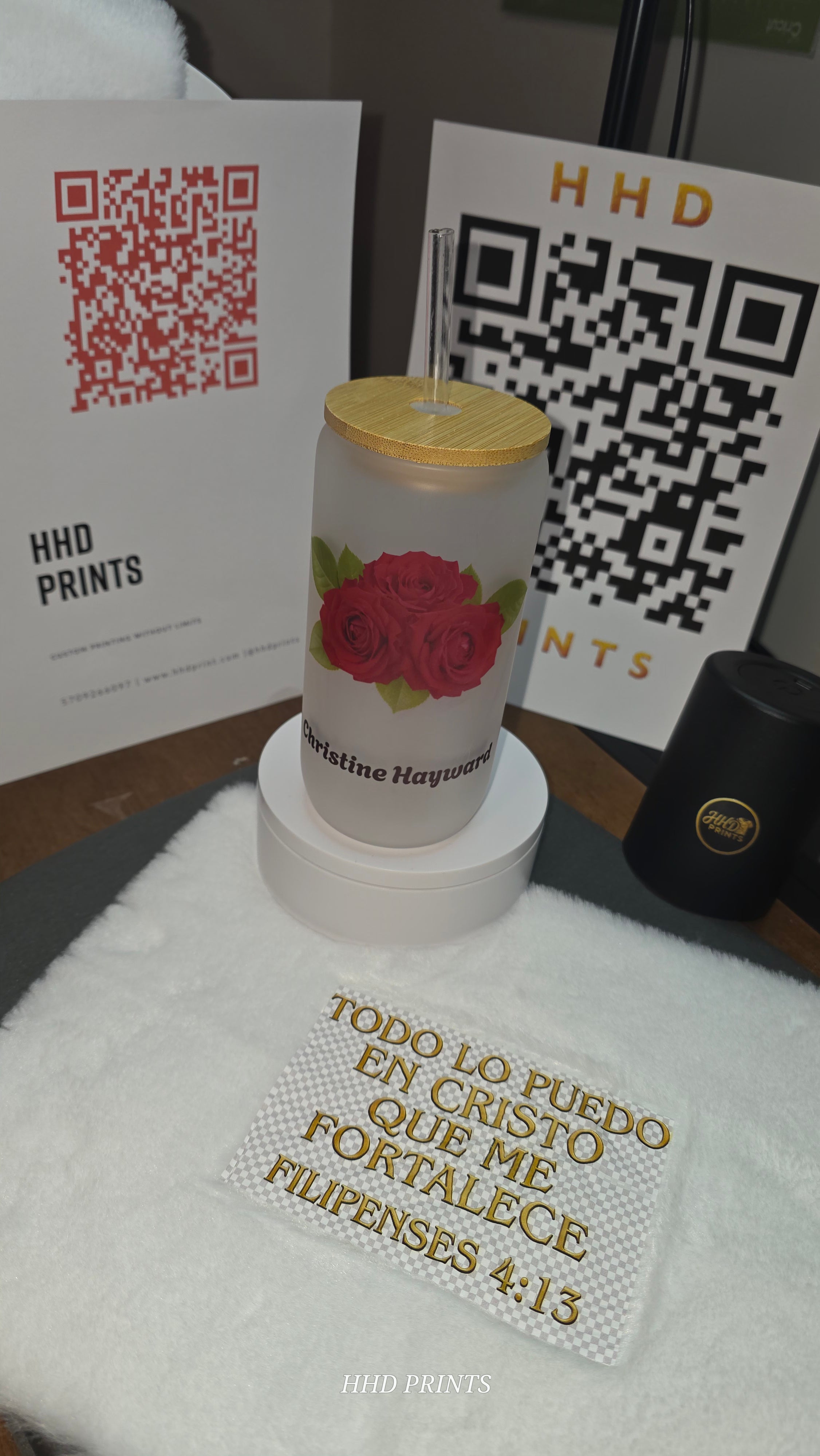 Frosted tumblers